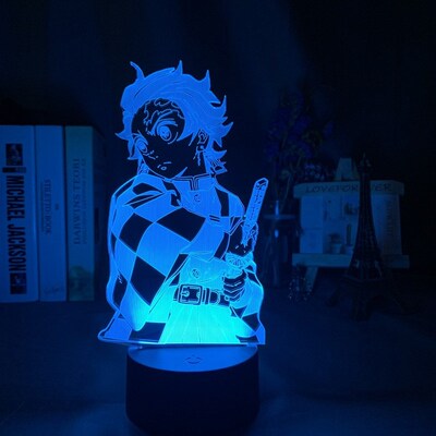 Kimetsu No Yaiba Tanjiro Kamado Figure 3d Night Lamp for Chi