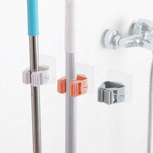 Storage-Rack-Holder Sticky-Hook Broom Wall-Mounted Self-Adhe