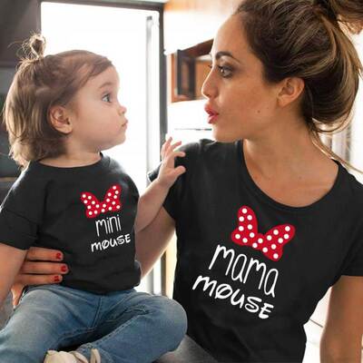 Cotton family matching clothes Outfits Mother And Daughter T