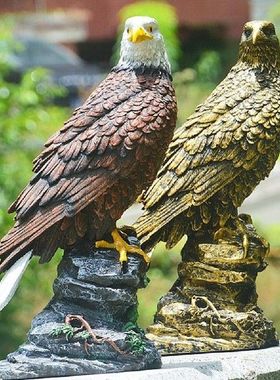 Eagle Statue Vivid Appearance Bronzed Resin Decorative