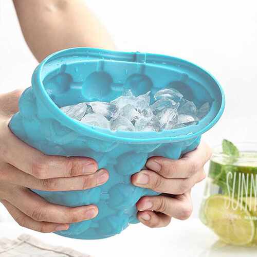 Silicone Ice Bucket Champagne Whisky Beer Ice Cube Maker Por