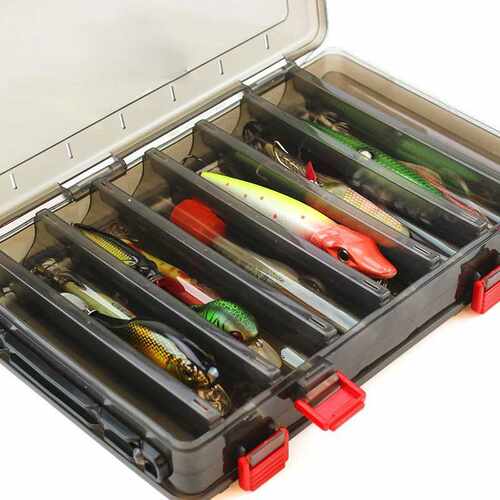 14 Grid Fishing Lure Box Double Sided Tackle Box Fishing Lur