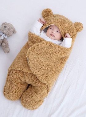 Cute Newborn Baby Boys Girls Blankets Plush Swaddle Wrap