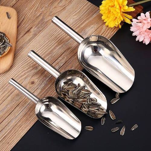 1PCS Pet food shovel feed cats dogs birds stainless steel
