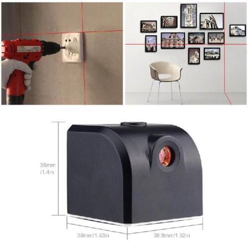 Mini 2 Cross Laser Levels Meter Red Lines Vertical