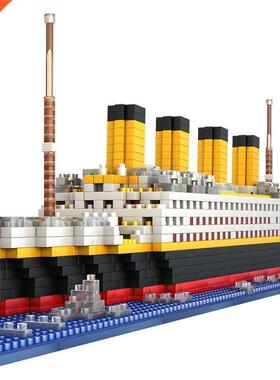 2019 Titanic 1860pcs Ship 3d Mini  Building Blocks Toy Ti