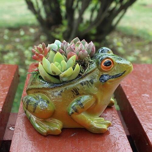 Simulation Frogs Ornament Micro Landscape Garden Balcony