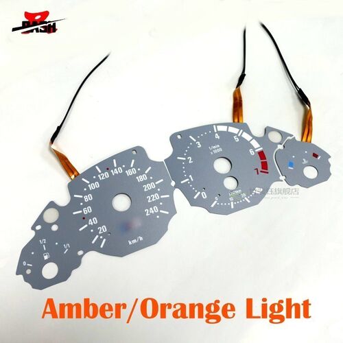 EL glow gauge Gray panel reverse for E39 E53 X5 Amber Orange