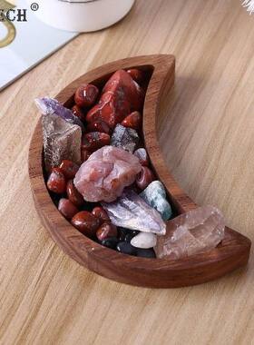 Moon Tray Display Your Crystals Healing Stones Wooden