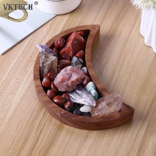 Moon Tray Display Your Crystals Healing Stones Wooden