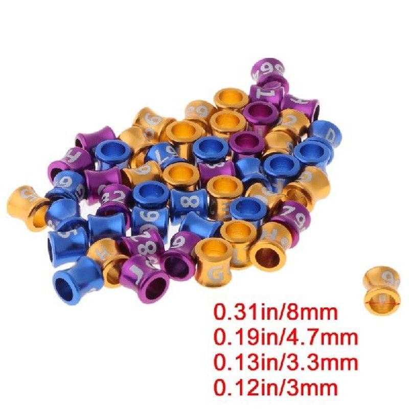 50 Pcs Dove Bands Bird Foot Ring Species Identify Training