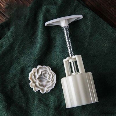 Mid-Autumn Festival 50g Mooncake Mold 3D Rose Flowers