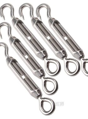 5PCS M4 Stainless Steel 304 Hook & Eye Turnbuckle Wi