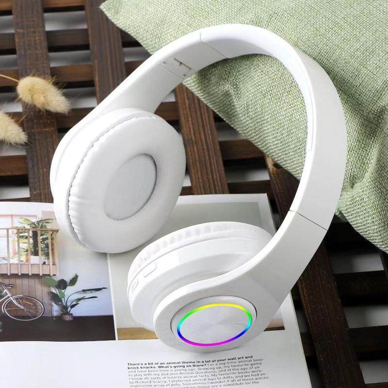 Wireless Bluetooth Headphones B39 Colored LED Lights Gaming图片