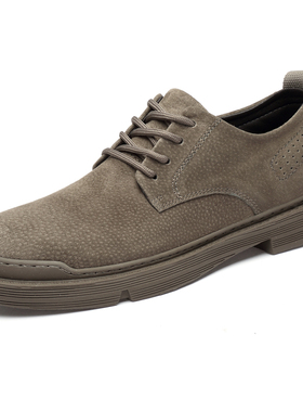 复古马丁靴男低帮春季英伦真皮工装鞋大码45百搭软底休闲皮鞋男潮