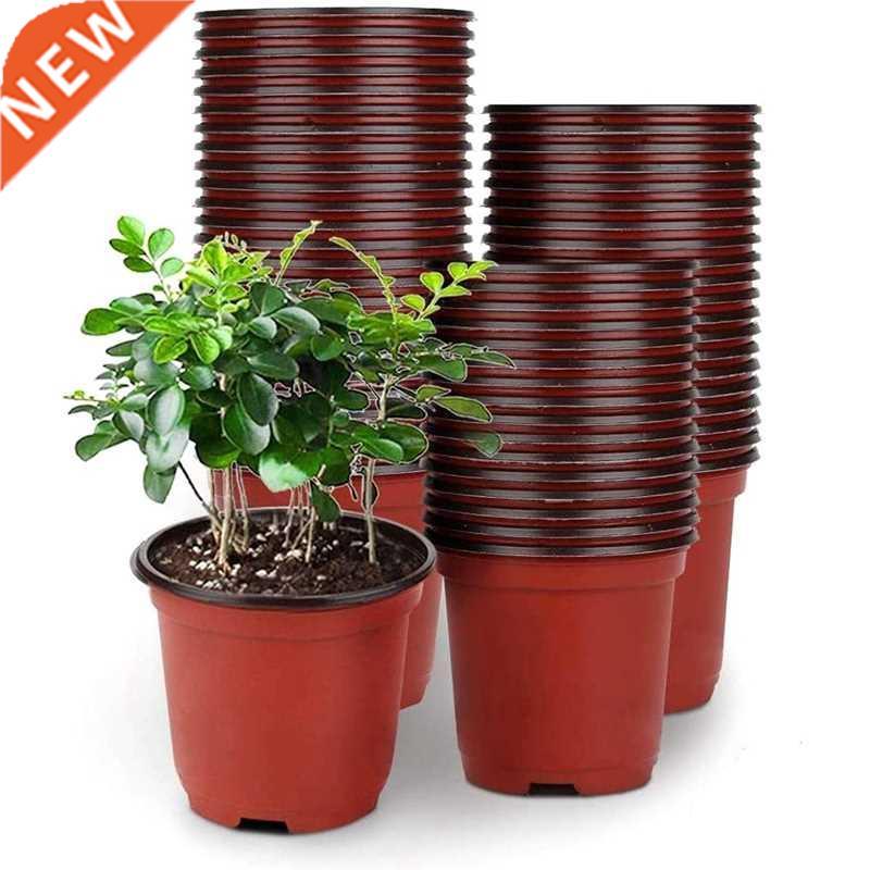 100 Pc Plastic Plant Flower Pots Lightweight Seed Starting