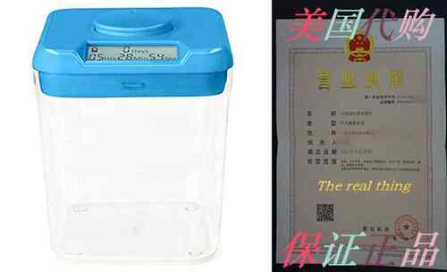 Kitchen Safe: Time Locking Container (Blue Lid + Clear Base)
