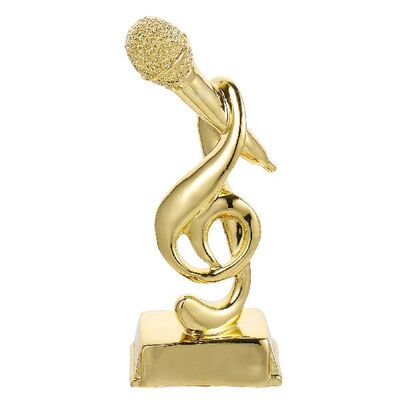 Trophy Microphone Award Party Trophies Music Karaoke Mic Sin