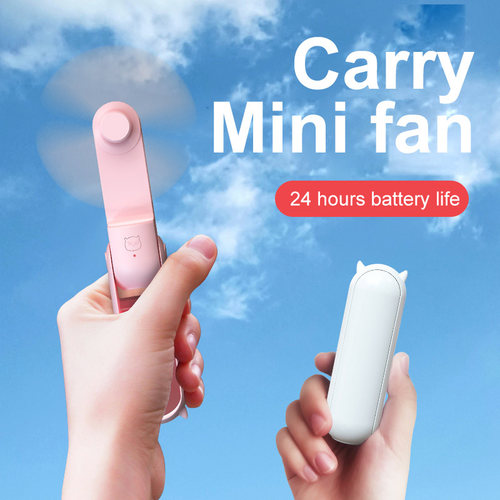 1PC Mini Foldable Fan Handheld Mini Fan USB Rechargeable