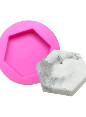 1pc DIY Stone Plaster Silicone Mold Hexagonal Fruit Plates