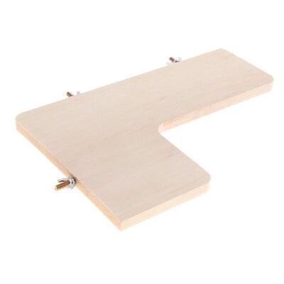 Wooden Parrot Platform Bird Cage Perches L Shape Animals