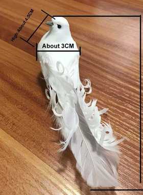 10PCS Fake Bird,White Doves Artificial Foam Feathers Birds W