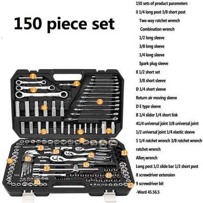 Wrench Screwdriver Tool Box Garage Storage Suitcase Set Tool