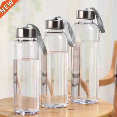 Plastic Transpent Round Portable Water Bottles Outdoor Hik