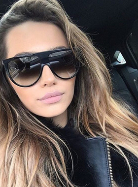 2022 Square Sunglasses Woman Vintage Retro Flat Top Thin Sha