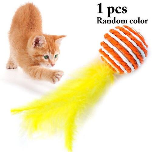1pcs Cat Toy Cat Wand Refill Toy Interactive Feather Kitten