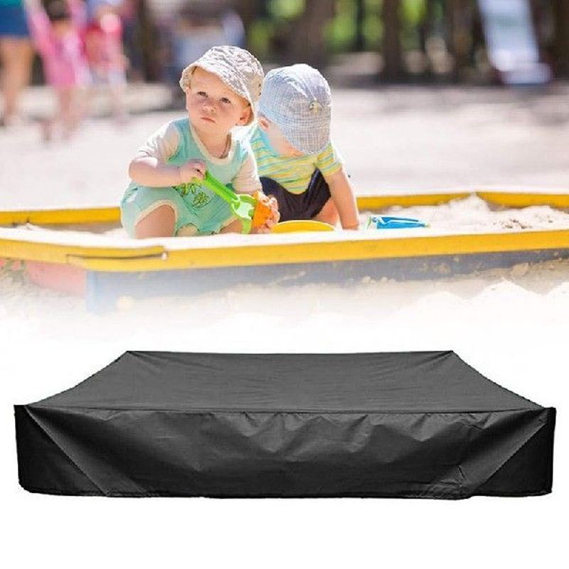 4 Sizes Black Portable Sandbox Sandpit Cover Oxford