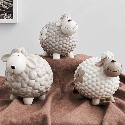 Cute sheep storage tank piggy bank can take the  room