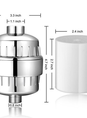 High Output 10 Stages Shower Water Filter Connector+Removes
