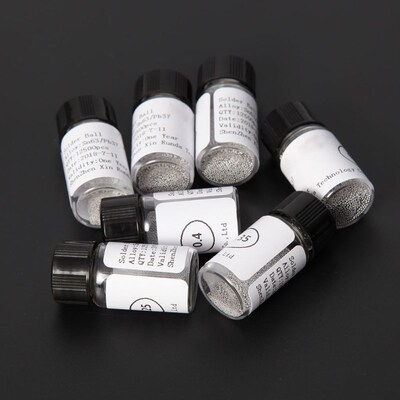 7 Bottles Of 12.5K 0.25/0.3/0.35/0.4/0.45/ 0.5/0.6mm Solderi