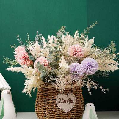Artificial Pink Flowers Bouquet for Home Wedding Living Room