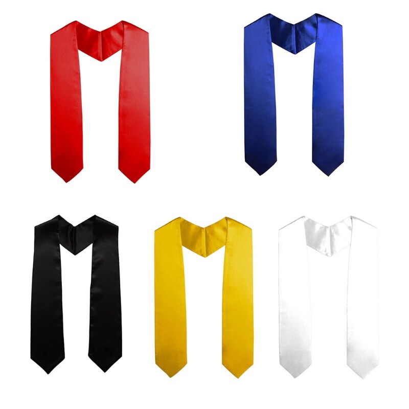 Graduation Stole for Academic Commencement Unisex Adult Plai - 实物图