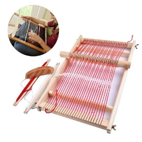 Wooden Sewing Machine Weaving Loom Kit Handmade Woven Suit