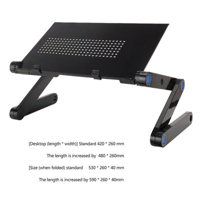 Aluminum Alloy Folding Table Laptop Desk Portable Adjustable