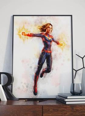 Home wall decoration watercolor poster Marvel DC superhero I