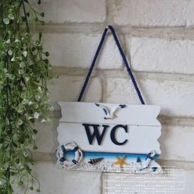 WC Doorplate Wooden Door Hang Tag WC Door Plate WC Bathroom