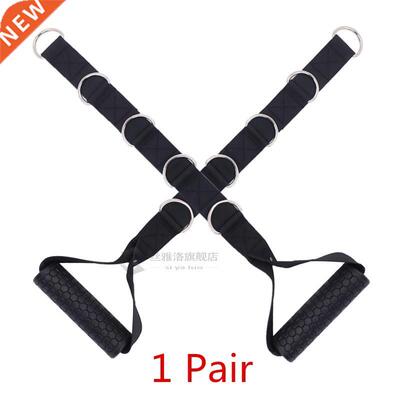 2 PCS Resistance Band Handle Tricep Rope Cable Machine Attac