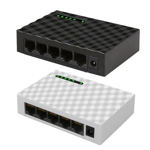 5 Port Network Switch 4 Wire RJ45 Gigabit Ethernet 1000Mbps