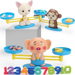 Montessori Math Toy Monkey Digital Maths Balance Scale Toy E