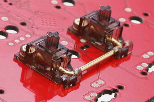 Everglide V2 Transparent Gold Plated Pcb screw in Stabilizer