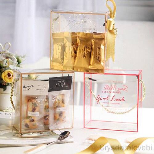 20pcs Birthday Decoration Transparent Cake Box Baby Show