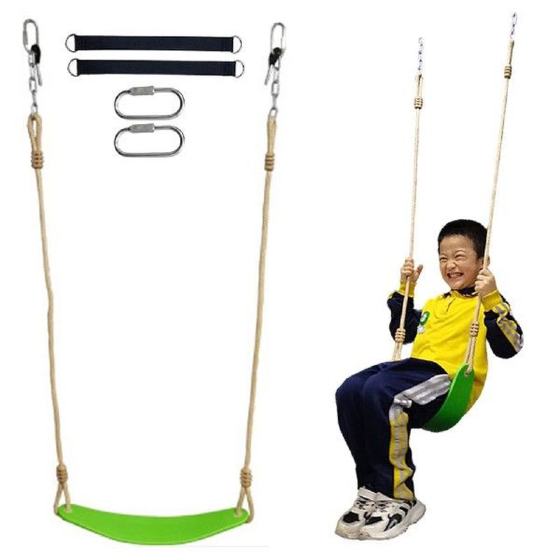 Kids Swing Seat set with Height Adjustable Ropes High
