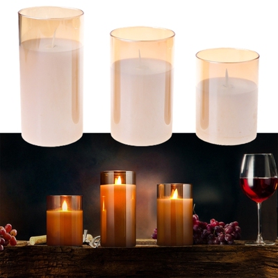 2021 New 3pack Flameless Led Candles Flickering Timer