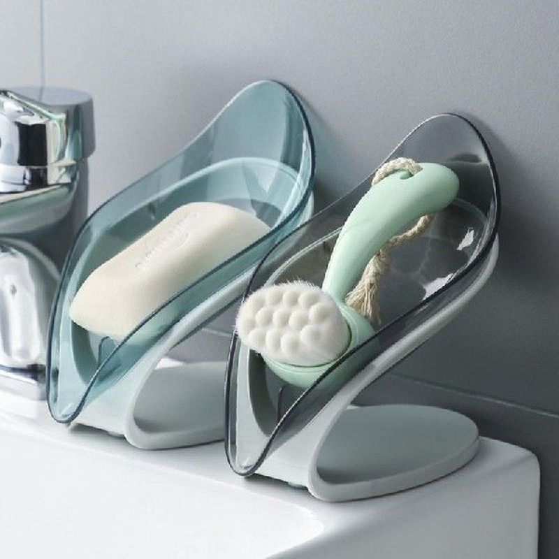 Soap Dish Leaf Shape Soap Holder Kitchen Sponge Soap Box