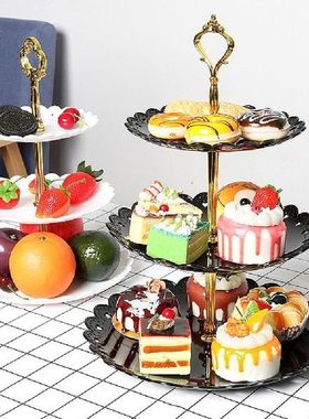 Europese Drie-Layer Cake Stand Wedding Party Dessert Snoep