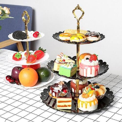 Europese Drie-Layer Cake Stand Wedding Party Dessert Snoep